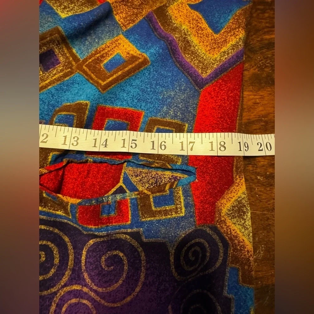 Michael Taylor Vintage Blue Purple Abstract Southwestern Lightweight Blazer Sz S